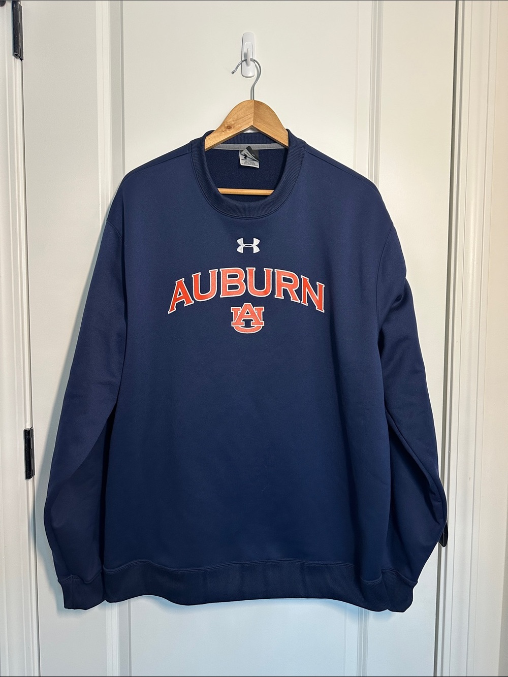 Under Armour Men’s Auburn Logo Crewneck Sweatshirt Navy XL